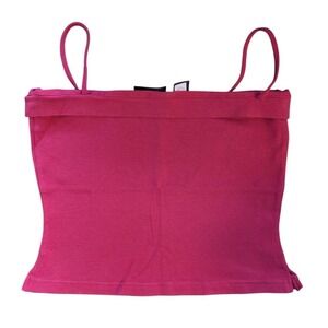 Vintage Moda International Red Cami Top Medium Cotton Lycra Spandex Spaghetti